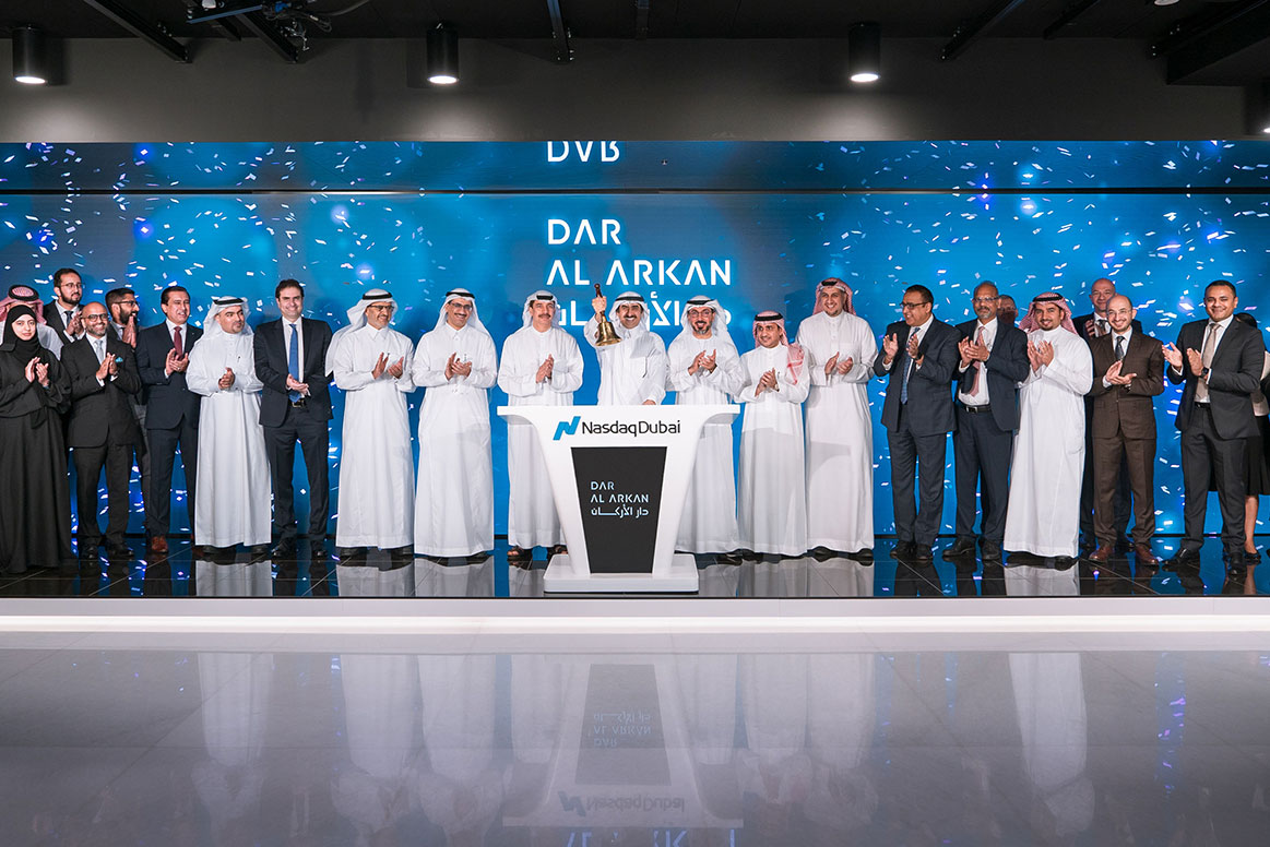 Dar Al Arkan of Saudi Arabia rings market-opening bell to celebrate listing USD 600 million Sukuk on Nasdaq Dubai